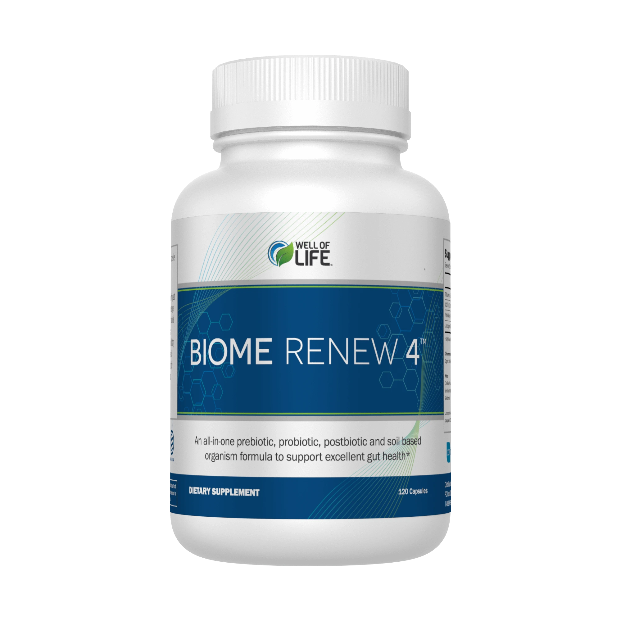 The Well of Life Biome Renew 4 is an all in one daily dietary supplement.
