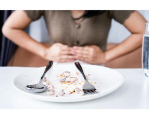 Discomfort and pain are symptoms of bad gut health, especially after eating.