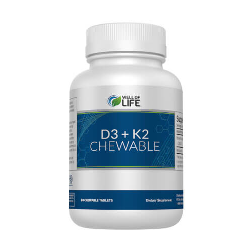 The Well of Life's D3 and K2 Chewable is a combination of vitamins for heart health.