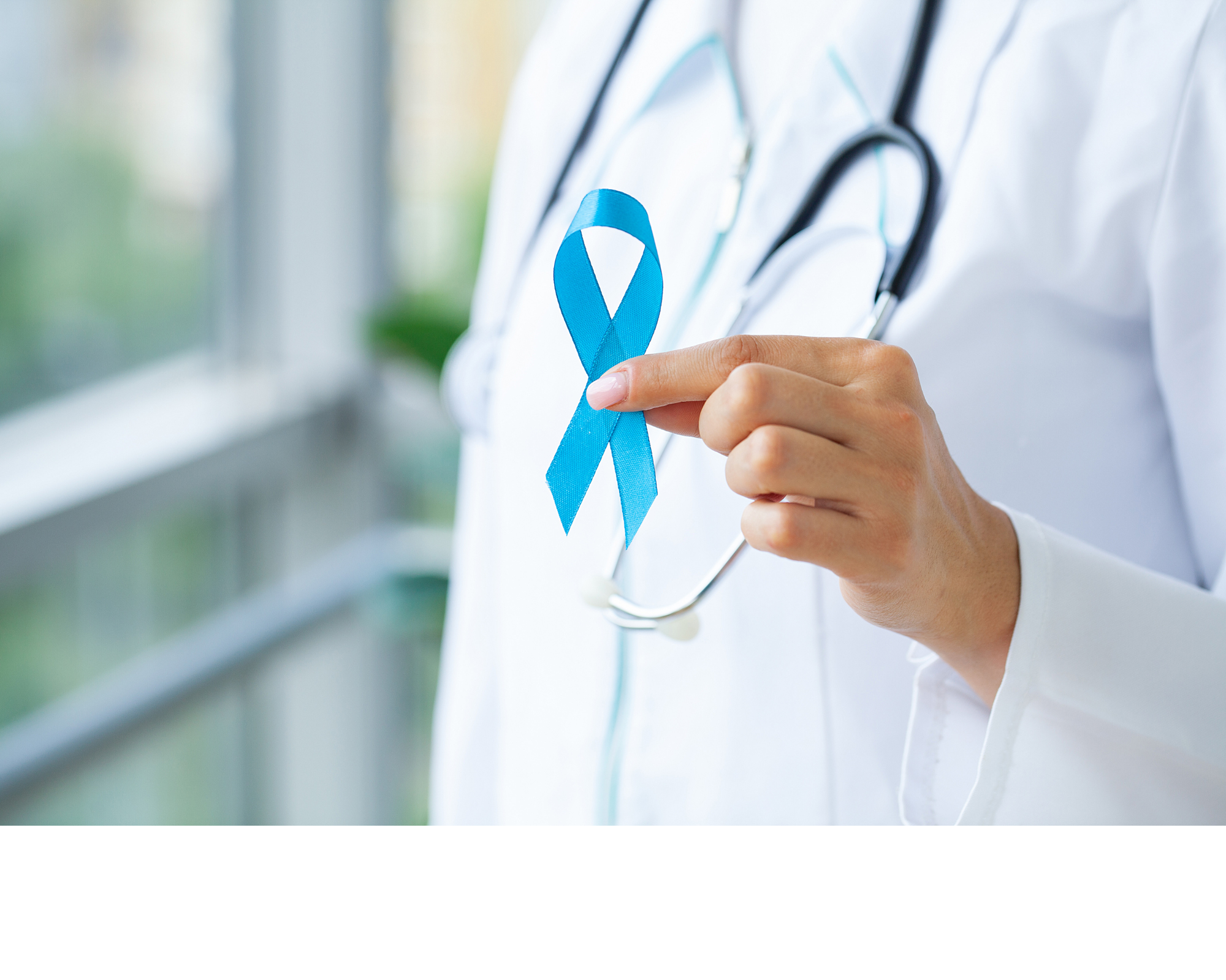 A blue ribbon is a symbol of colon cancer.