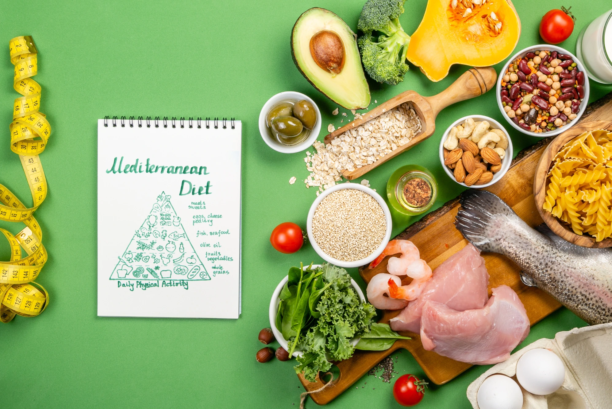 The Mediterranean diet is a great example of an anti-inflammatory diet.