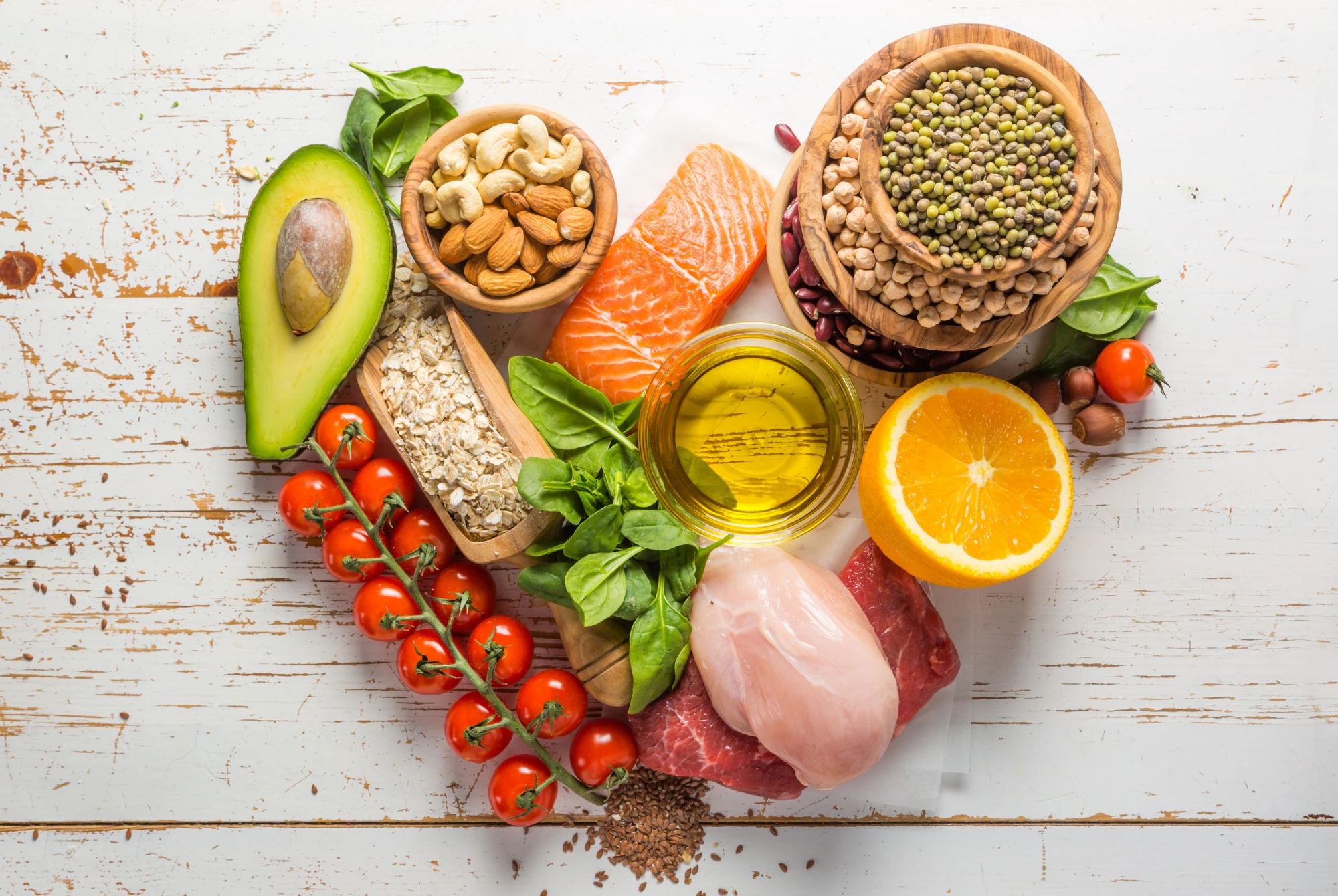 A balanced diet of healthy foods can support heart health in addition to heart health supplements.